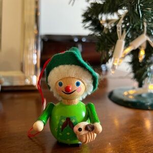 Vintage Steinbach Green Shepherd Ornament